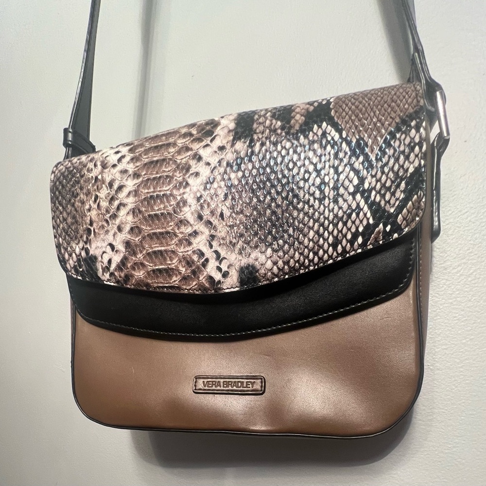Vera Bradley Brown and Black Crossbody Bag